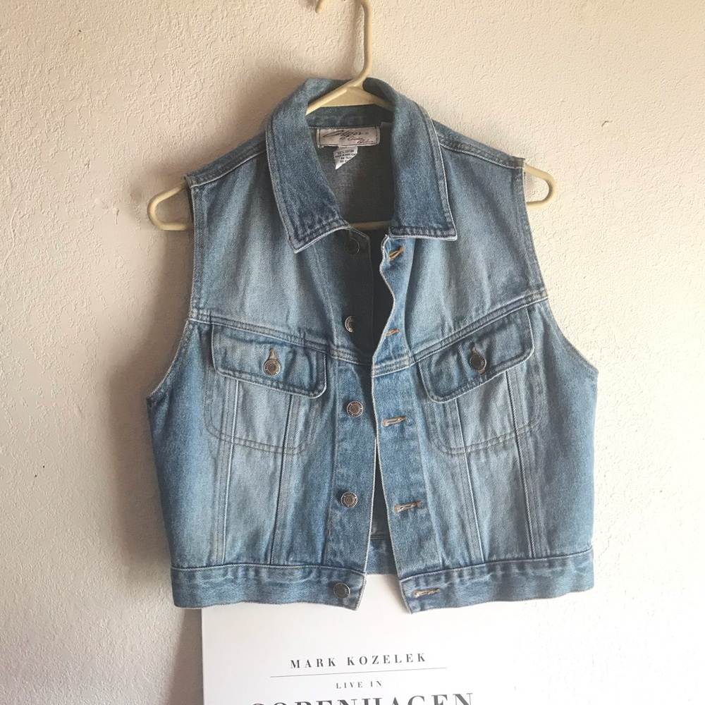 Vintage Chazzz Blue Jean Vest Small S